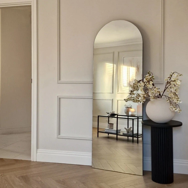 Frameless Arched Full Length Mirror