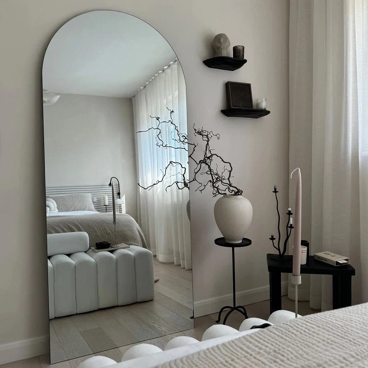 Frameless Arched Full Length Mirror