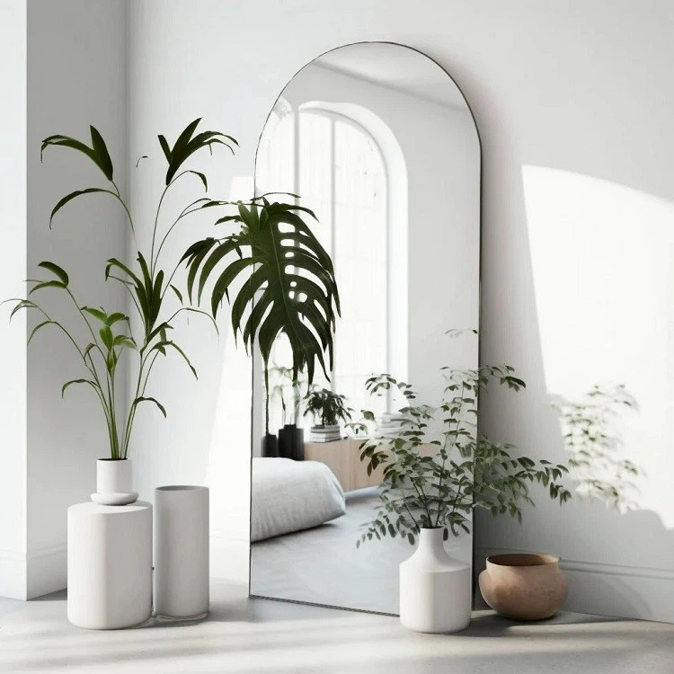 Frameless Arched Full Length Mirror